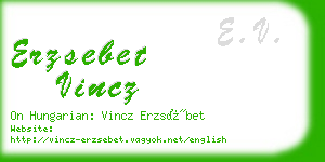 erzsebet vincz business card